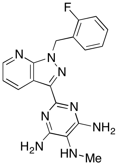 2-[1-[(2-Fluorophenyl)methyl]-1H-pyrazolo[3,4-b]pyridin-3-yl]-N5-methyl-4,5,6-pyrimidinetriamine - Chemical structure and product image