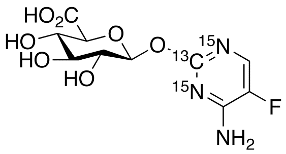 5-Fluoro Cytosine-13C,15N2 O-beta-D-Glucuronide - Chemical structure and product image
