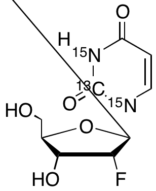 2-Fluoro-2-deoxyuridine-2-13C, 1,3-15N2 - Chemical structure and product image
