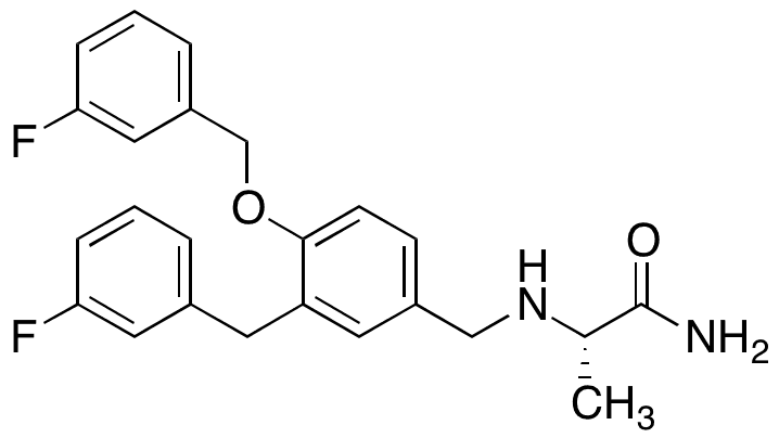 (S)-2-[[3-(3-Fluorobenzyl)-4-[(3-fluorobenzyl)oxy]benzyl]amino]propanamide - Chemical structure and product image