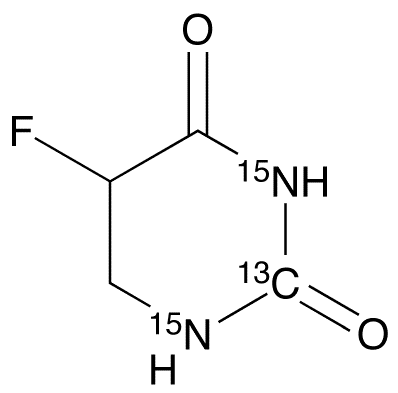 5-Fluorodihydropyrimidine-2,4-dione-13C,15N2 - Chemical structure and product image
