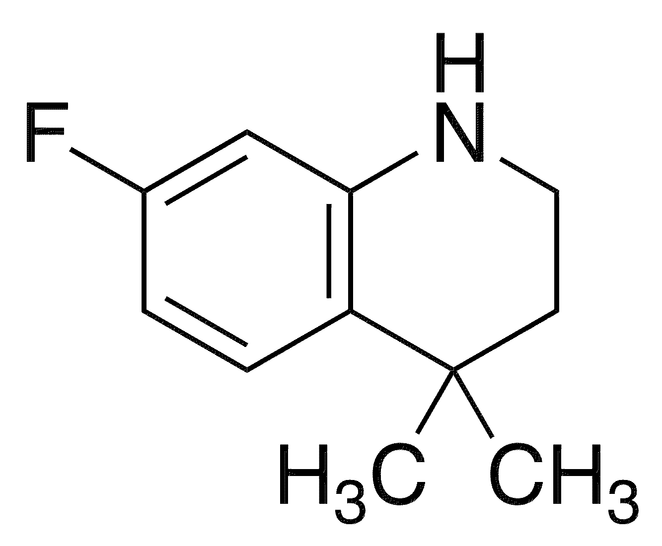 7-Fluoro-4,4-dimethyl-2,3-dihydro-1H-quinoline - Chemical structure and product image