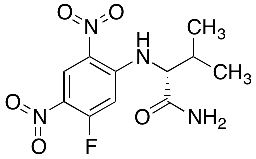 (R)-2-[(5-Fluoro-2,4-dinitrophenyl)amino]-3-methylbutanamide - Chemical structure and product image
