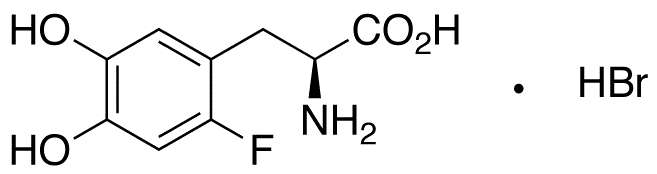 6-Fluoro L-DOPA Hydrobromide Salt - Chemical structure and product image