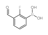 2-Fluoro-3-formylphenylboronic acid - Chemical structure and product image