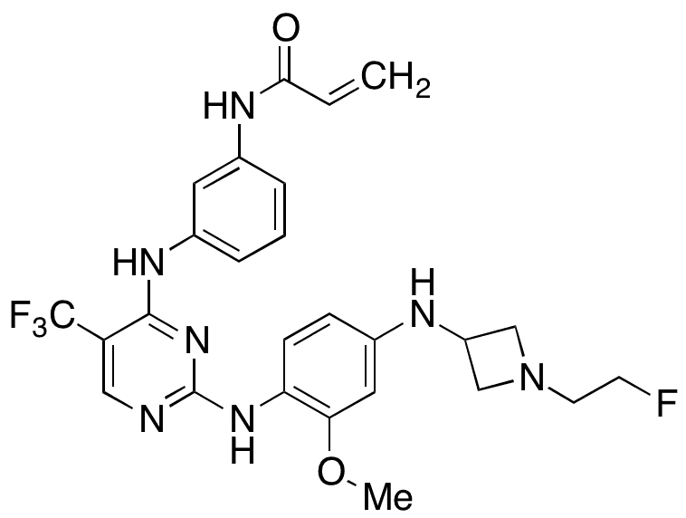 N-[3-[[2-[[4-[[1-(2-Fluoroethyl)-3-azetidinyl]amino]-2-methoxyphenyl]amino]-5-(trifluoromethyl)-4-pyrimidinyl]amino]phenyl]-2-propenamide - Chemical structure and product image