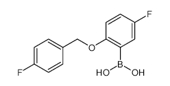 5-Fluoro-2-(4-fluorophenylmethoxy)phenylboronic acid - Chemical structure and product image