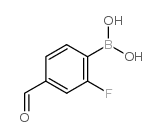 2-Fluoro-4-formylphenylboronic acid - Chemical structure and product image