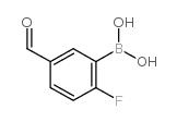 2-Fluoro-5-formylphenylboronic acid - Chemical structure and product image