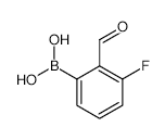 3-Fluoro-2-formylphenylboronic acid - Chemical structure and product image