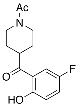 1-[4-(5-Fluoro-2-hydroxybenzoyl)-1-piperidinyl]-ethanone - Chemical structure and product image