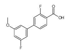 2-Fluoro-4-(3-fluoro-5-methoxyphenyl)benzoic acid - Chemical structure and product image