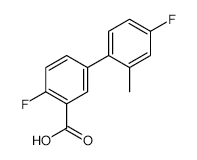 2-Fluoro-5-(4-fluoro-2-methylphenyl)benzoic acid - Chemical structure and product image