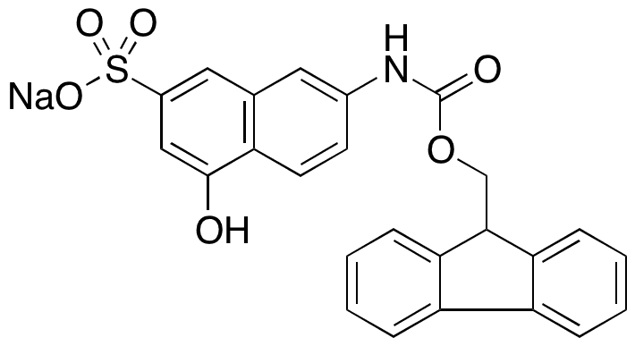 7-[[(9H-Fluoren-9-ylmethoxy)carbonyl]amino]-4-hydroxy-2-naphthalenesulfonic Acid - Chemical structure and product image