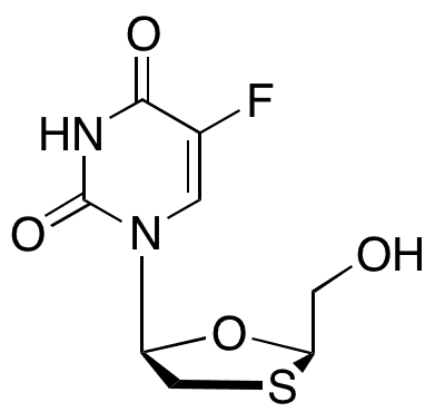cis 5-Fluoro-1-[2-(hydroxymethyl)-1,3-oxathiolan-5-yl]-2,4(1H,3H)- pyrimidinedione - Chemical structure and product image
