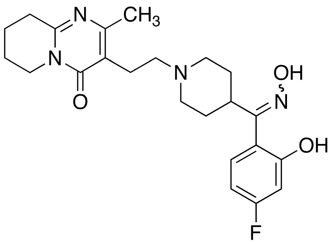 3-[2-[4-[(4-Fluoro-2-hydroxyphenyl)(hydroxyimino)methyl]-1-piperidinyl]ethyl]-6,7,8,9-tetrahydro-2-methyl-4H-pyrido[1,2-a]pyrimidin-4-one; - Chemical structure and product image