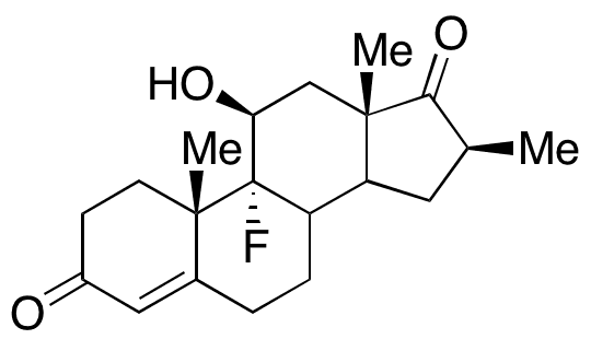 9-Fluoro-11 beta-hydroxy-16 beta-methylandrost-4-ene-3,7-dione - Chemical structure and product image