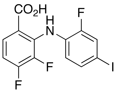 2-(2-Fluoro-4-iodoanilino)-3,4-difluorobenzoic Acid - Chemical structure and product image