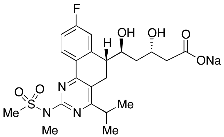 (3S,5S)-5-((R)-8-Fluoro-4-isopropyl-2-(N-methylmethylsulfonamido)-5,6-dihydrobenzo[h]quinazolin-6-yl)-3,5-dihydroxypentanoate Sodium Salt - Chemical structure and product image