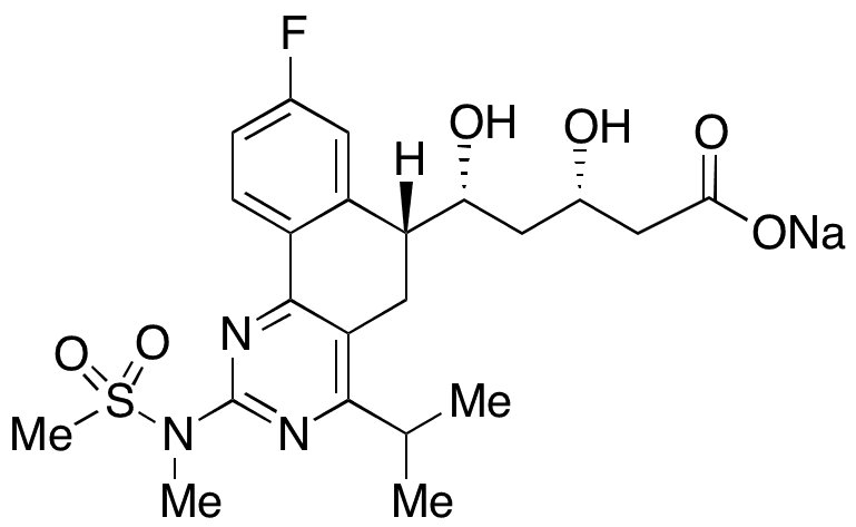 (3S,5R)-5-((R)-8-fluoro-4-isopropyl-2-(N-methylmethylsulfonamido)-5,6-dihydrobenzo[h]quinazolin-6-yl)-3,5-dihydroxypentanoate Sodium Salt - Chemical structure and product image