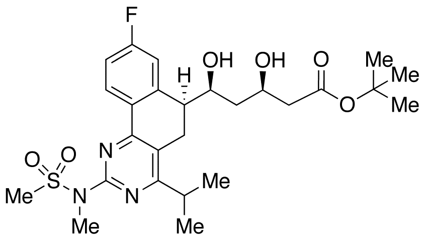 (3R,5S)-5-[(S)-8-Fluoro-4-isopropyl-2-(N-methylmethylsulfonamido)-5,6-dihydrobenzo[h]quinazolin-6-yl]-3,5-dihydroxypentanoic Acid tert-Butyl Ester - Chemical structure and product image