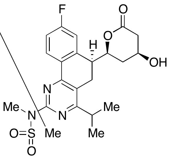 N-[(6S)-8-Fluoro-5,6-dihydro-4-(1-methylethyl)-6-[(2S,4S)-tetrahydro-4-hydroxy-6-oxo-2H-pyran-2-yl]benzo[h]quinazolin-2-yl]-N-methylmethanesulfonamide - Chemical structure and product image
