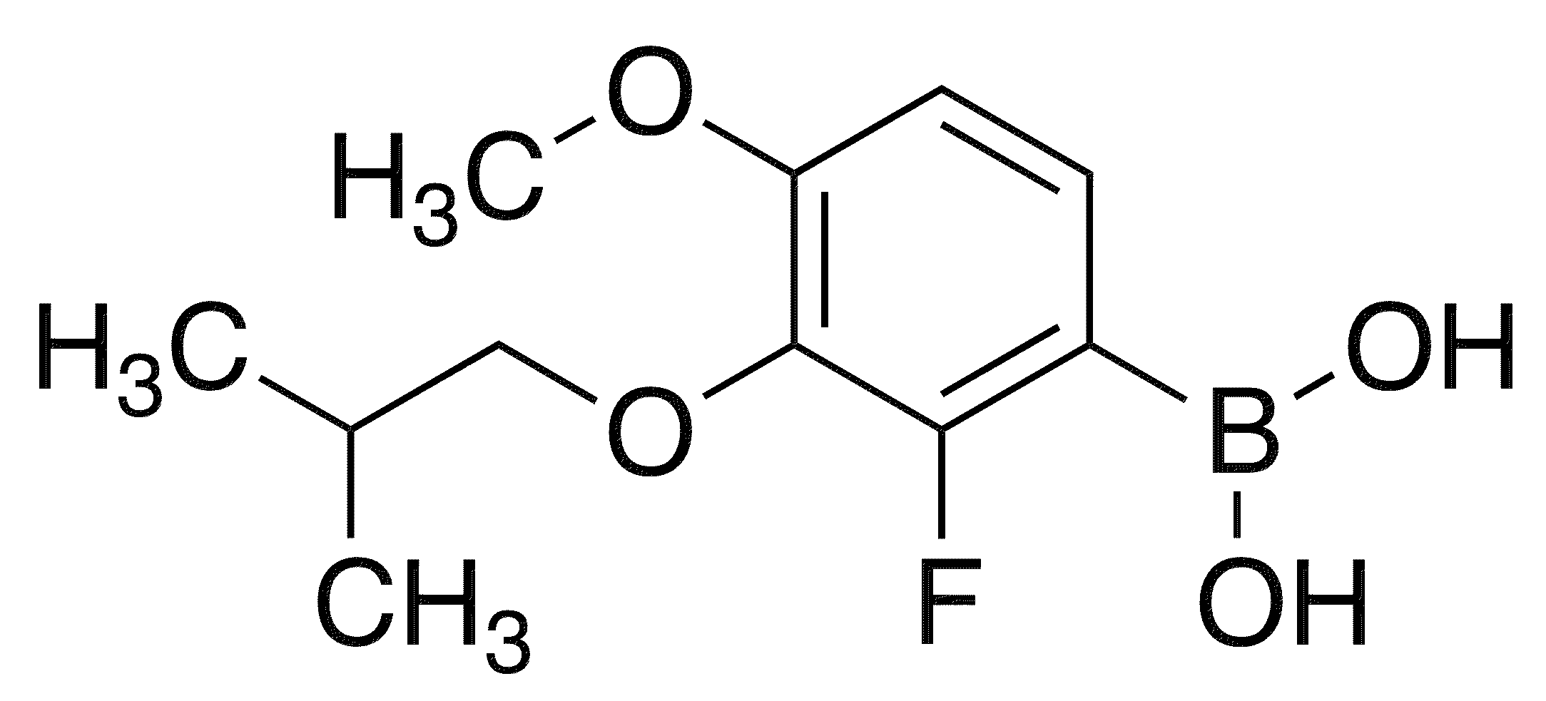2-Fluoro-3-isobutoxy-4-methoxyphenylboronic acid - Chemical structure and product image