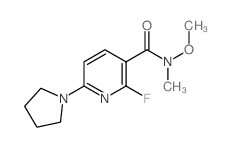 2-Fluoro-n-methoxy-n-methyl-6-(pyrrolidin-1-yl)-nicotinamide - Chemical structure and product image
