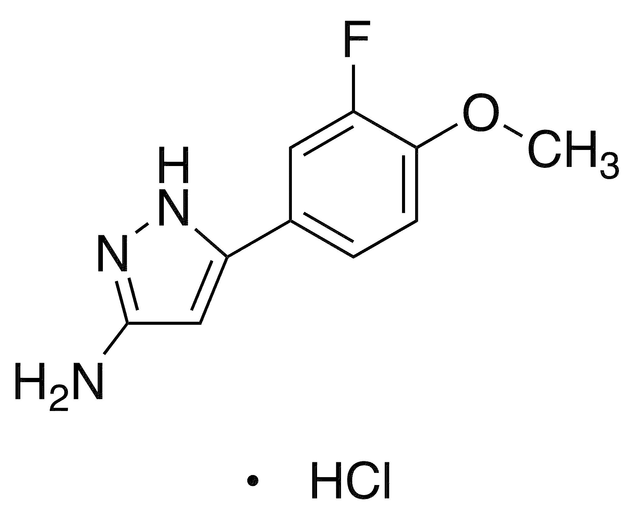 3-(3-Fluoro-4-methoxyphenyl)-1h-pyrazol-5-ylamine hydrochloride - Chemical structure and product image