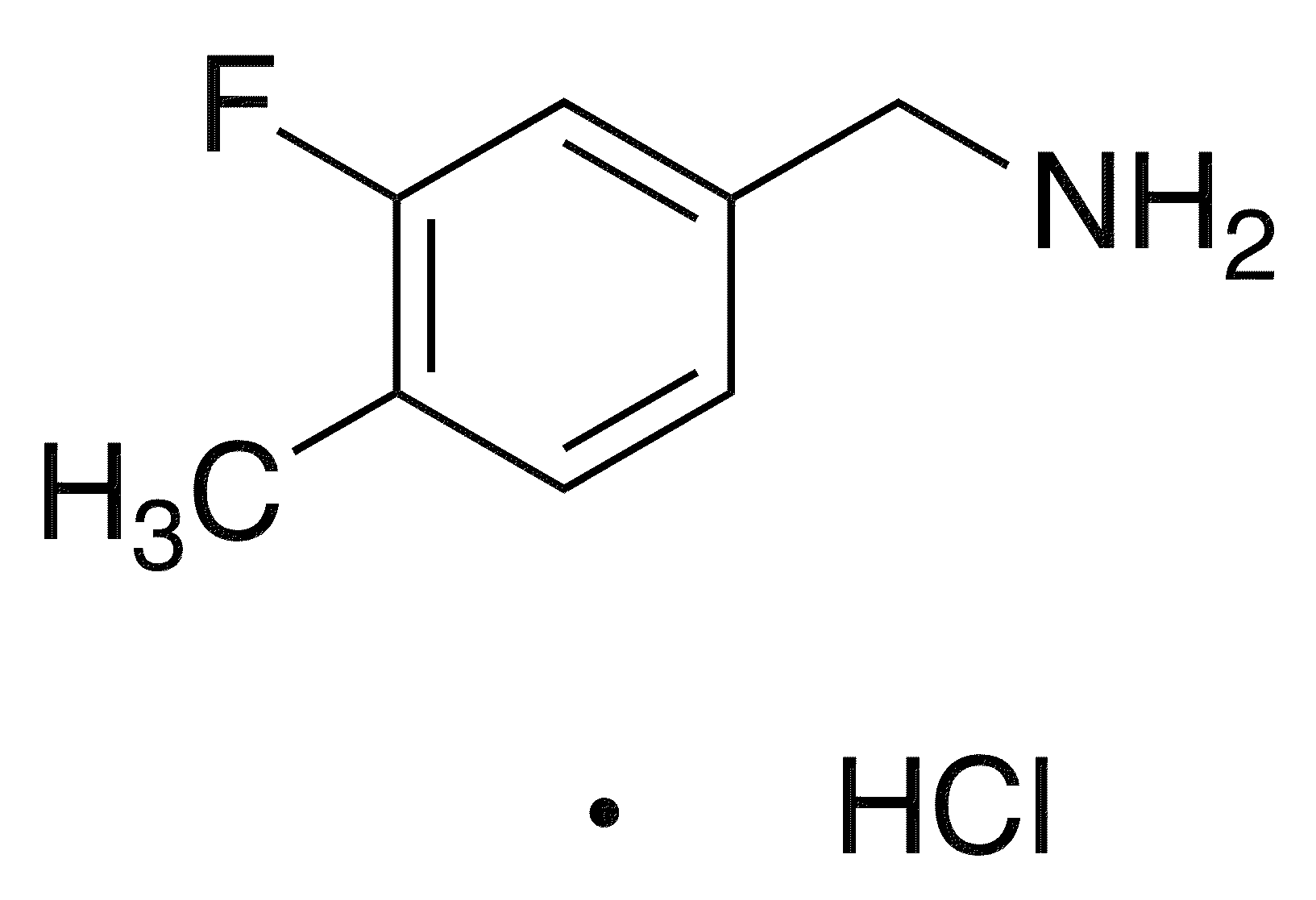3-Fluoro-4-methylbenzylamine hydrochloride - Chemical structure and product image