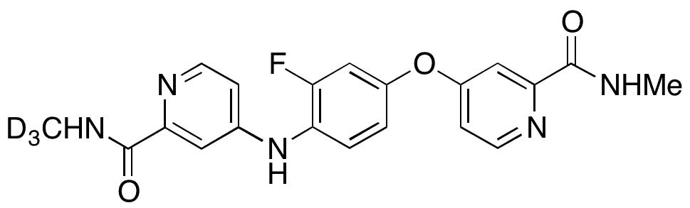 4-(3-Fluoro-4-((2-(methyl-d3-carbamoyl)pyridin-4-yl)amino)phenoxy)-N-methylpicolinamide - Chemical structure and product image
