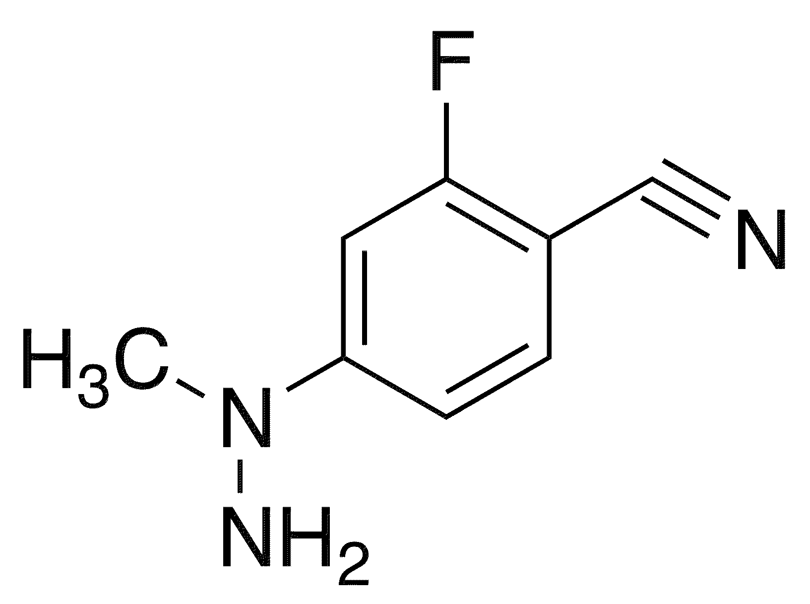 2-Fluoro-4-(1-methylhydrazin-1-yl)benzonitrile - Chemical structure and product image