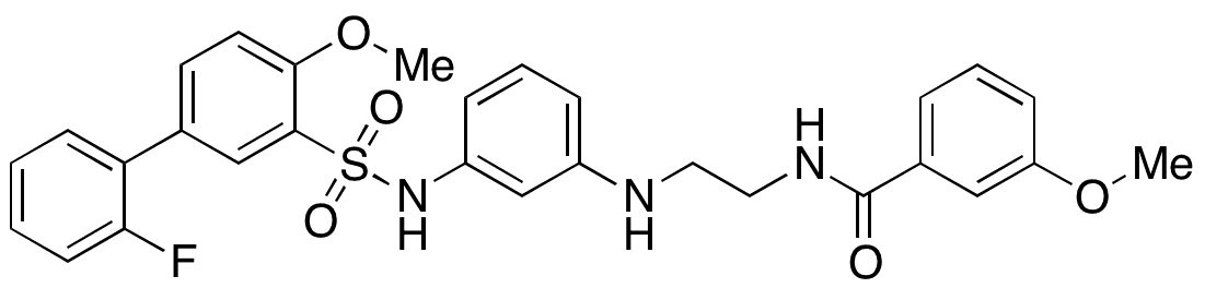 N-[2-[[3-[[(2-Fluoro-4-methoxy[1,1-biphenyl]-3-yl)sulfonyl]amino]phenyl]amino]ethyl]-3-methoxybenzamide - Chemical structure and product image