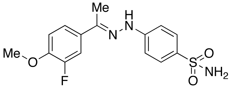 4[N-[1-[3-Fluoro-4-methoxy-phenyl)-ethylidene]hydrazino}benzenesulfonamide - Chemical structure and product image