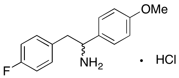 rac-4-Fluoro-alpha-(4-methoxyphenyl)benzeneethanamine Hydrochloride - Chemical structure and product image