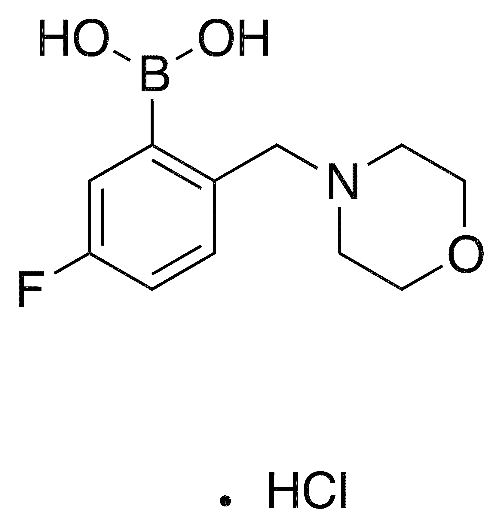 5-Fluoro-2-(morpholinomethyl)phenylboronic acid, hydrochloride - Chemical structure and product image