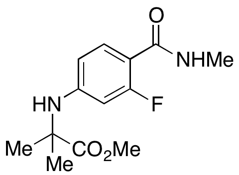 N-[3-Fluoro-4-[(methylamino)carbonyl]phenyl]-2-methylalanine Methyl Ester - Chemical structure and product image