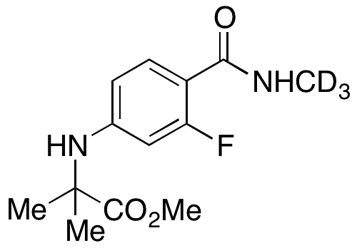 N-[3-Fluoro-4-[(methylamino)carbonyl]phenyl]-2-methylalanine Methyl Ester-d3 - Chemical structure and product image