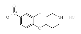4-(2-Fluoro-4-nitrophenoxy)piperidine hydrochloride - Chemical structure and product image