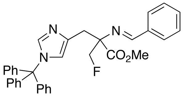 alpha-(Fluoromethyl)-N-(phenylmethylene)-1-trityl-histidine Methyl Ester - Chemical structure and product image