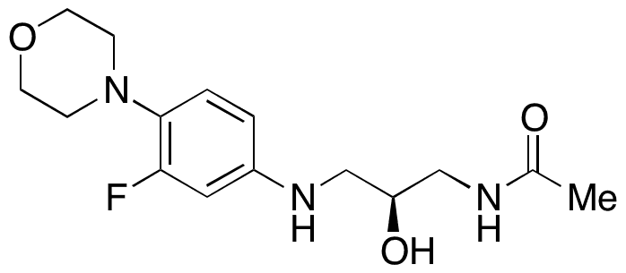 (S)-N-(3-((3-Fluoro-4-morpholinophenyl)amino)-2-hydroxypropyl)acetamide - Chemical structure and product image