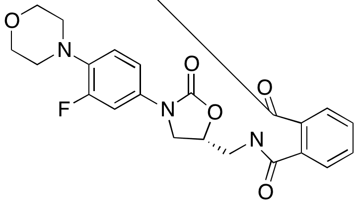 2-[[(5R)-3-[3-Fluoro-4-(4-morpholinyl)phenyl]-2-oxo-5-oxazolidinyl]methyl]-1H-isoindole-1,3(2H)-dione - Chemical structure and product image
