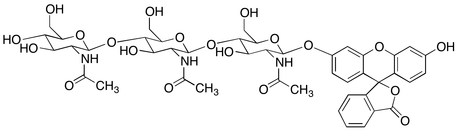 Fluorescein-beta-D-N,N,N Triacetylchitotrioside - Chemical structure and product image