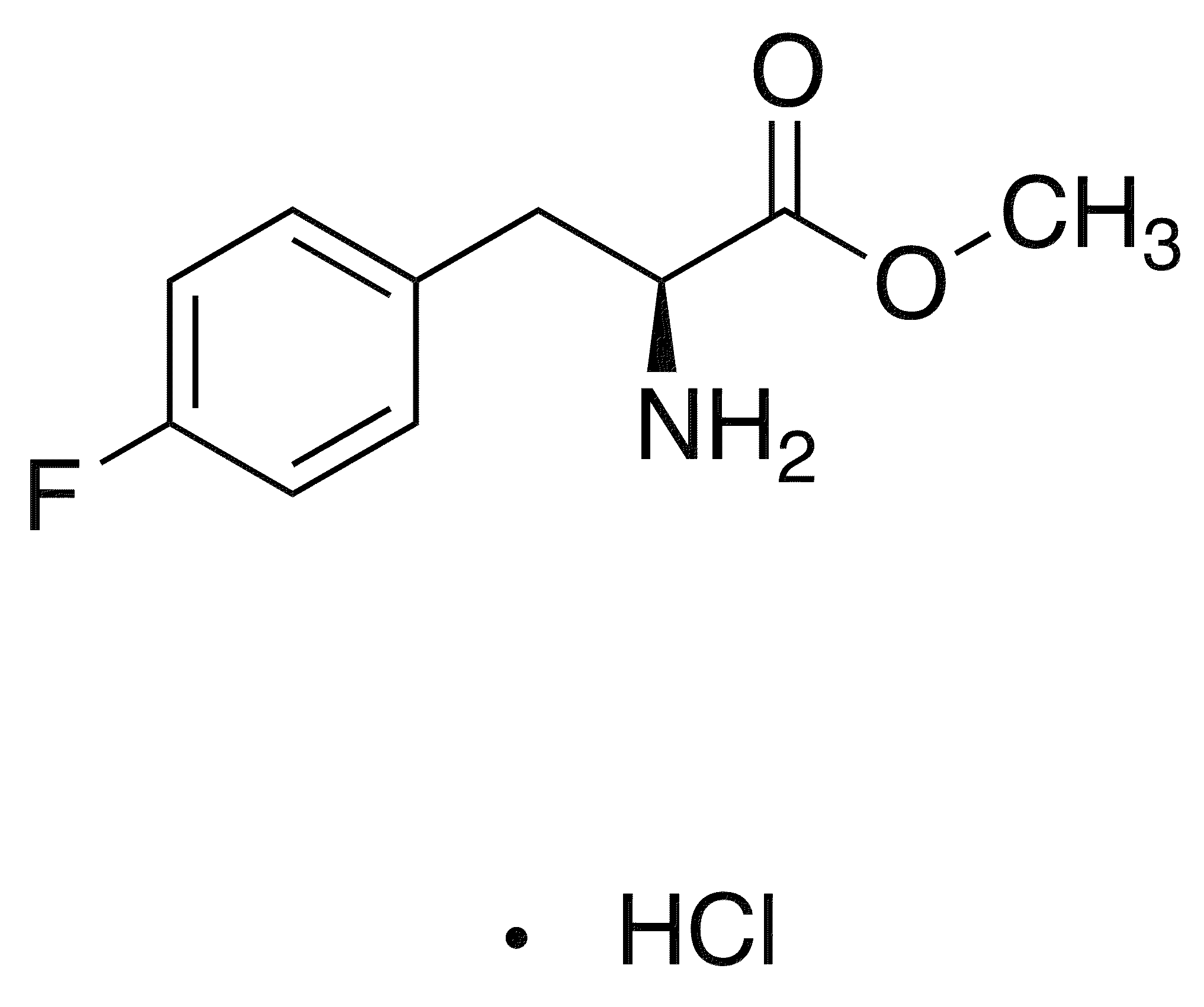 4-Fluoro-L-phenylalanine methyl ester hydrochloride - Chemical structure and product image