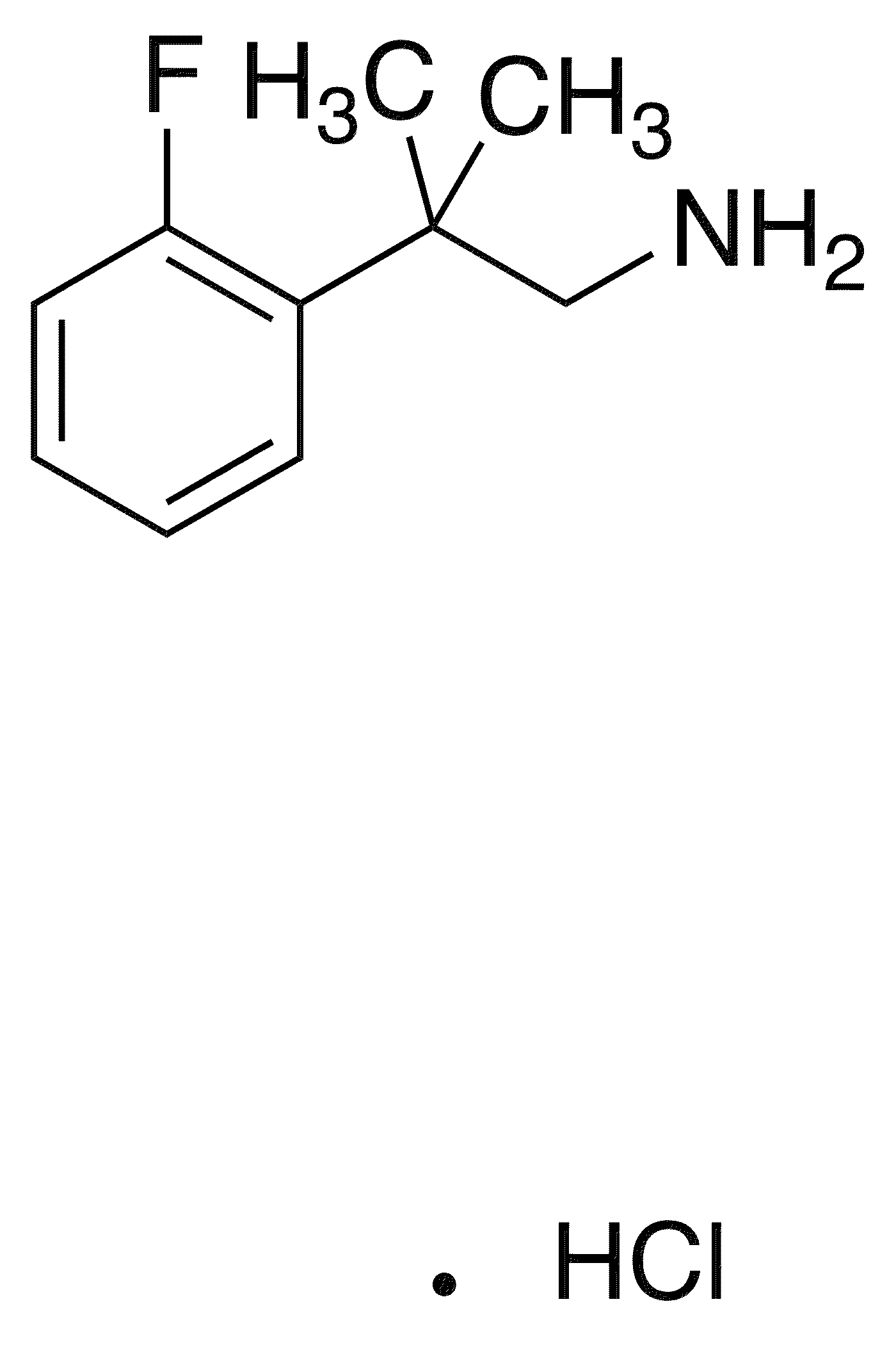 2-(2-Fluorophenyl)-2-methylpropylamine hydrochloride - Chemical structure and product image