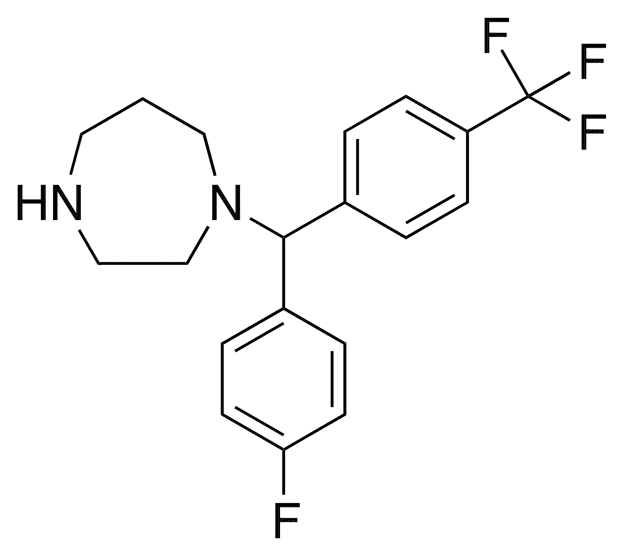 1-((4-Fluorophenyl)[4-(trifluoromethyl)phenyl]methyl)-1,4-diazepane - Chemical structure and product image