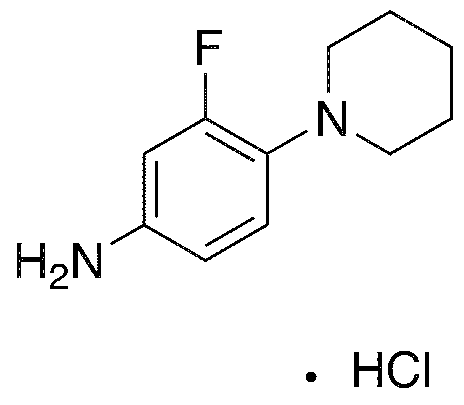 3-Fluoro-4-piperidinoaniline hydrochloride - Chemical structure and product image