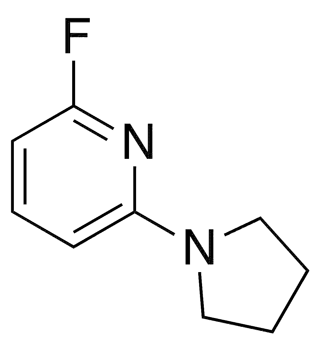 2-Fluoro-6-(pyrrolidin-1-yl)pyridine - Chemical structure and product image