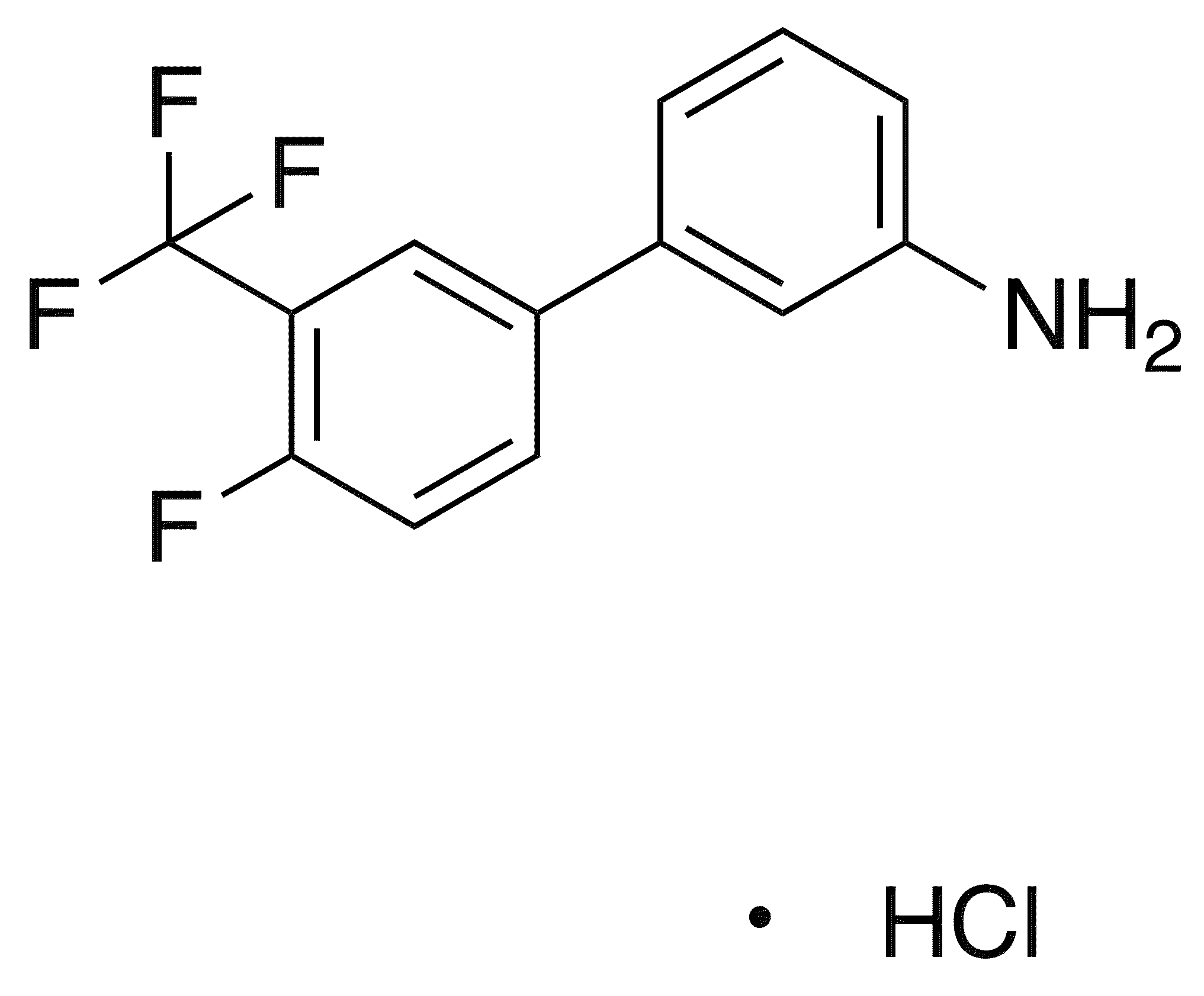 3-[4-Fluoro-3-(trifluoromethyl)phenyl]aniline hydrochloride - Chemical structure and product image