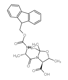 (4S,5R)-3-(Fmoc-ala)-2,2,5-trimethyl-oxazolidine-4-carboxylic acid - Chemical structure and product image